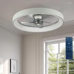 Ceiling Fans With Lights Remote Control Fandelier Flush Mount Fan 6 Wind Speeds 3 Colour Changeable For Bedroom Kids Room