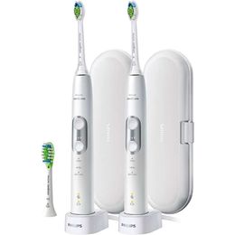 Upgrade Your Oral Care Routine with the PHILIPS Sonicare 6100 ProtectiveClean Rechargeable Toothbrush White - Pack of 2 for a Healthier Smile