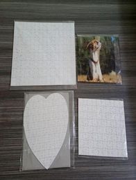 DHL Sublimation Puzzle A4 Heart Size DIY Sublimation Blank Puzzles White Puzzle Jigsaw 80pcs Heat Printing Transfer Handmade Gift1085903