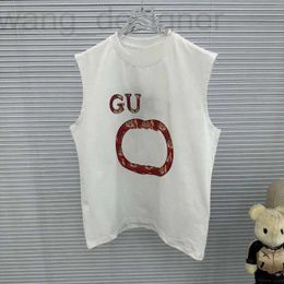 Men's Tank Tops designer Shirts Mens Womens Fashion High Street Letter Print Graphic Sleeveless Tee Casual Solid Colour Loose Big Size Round Neck Pullover Cotton KUVU
