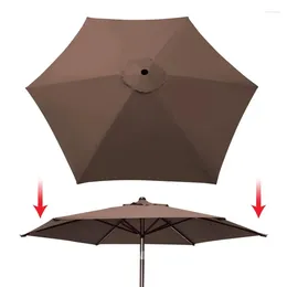 Umbrellas Sunrise 8.2ft 6Ribs Outdoor Patio Umbrella Cover Canopy Replacement Top Brown (Cover Only Frame Not Included)