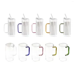 Wine Glasses Glass Cups Transparent Heat Resistant 400ml Coffee Mug Breakfast Cup For Party Birthday Gifts Office Beverage Water