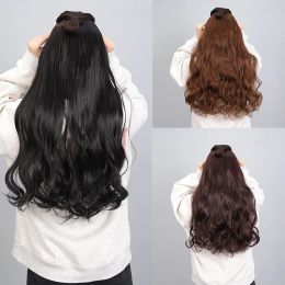 Piece Piece Synthetic Hair Fake Hair Clip Hairpiece VShaped Half Wig Natural Wavy False Strands On Hairpins Women