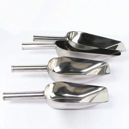 1x Stainless Steel Party Bar Ice Scoops Pet Dry Food Flour Candy Bin Scoop Buffet Shovel Wedding Bar Party Kitchen Tools