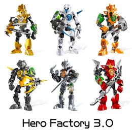 New Hero Factory Star Warrior Bionicle Building Blocks Furno Combined Robot Mech Model Bricks Toys For Children Christmas Gifts