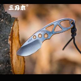 Tools Sanrenmu 4101 EDC Stainless Steel Neck Knife 12C27 Blade Super Light Fixed Sharp Outdoor With Sheath Mini Rescue Survival Tool