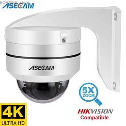 Other CCTV Cameras Hikvision Compatible 8MP 4K PTZ IP Camera Outdoor Dome PoE 5X Optical Zoom CCTV Audio AI Auto Tracking Surveillance Camera Y240403