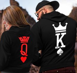 Street Hiphop Hoodies Couples Matching Clothes Men Women Queen King Hoodies Loose Designer Hooded High Quality Sweatshirts5942126