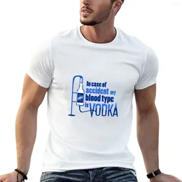 Men's Polos Vodka Blood Type Funny Gift Shirt T-Shirt Customs Boys Whites Cute Clothes Sports Fans Plain White T Shirts Men