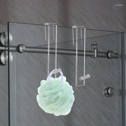 Hooks Shower Door Hook Over Glass Towel Rack Acrylic Drilling Free Holder Storage Hanger For Bathroom Accessories