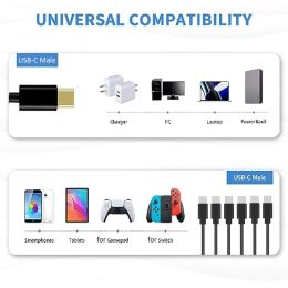USB C Splitter Cable Multi USB C to USB C Cable 6 in 1 Type C Male Charger Cable for Android Samsung Tablet and TypeC Device