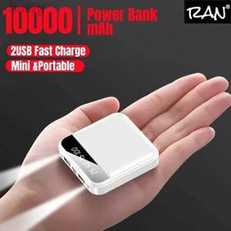 Cell Phone Power Banks Mini 20000mAh Power Bank Two-way Fast Charging External Charger Digital Display Portable External Battery LED for iPhone 2443