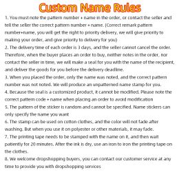 Monster Custom-Made Baby Name Stamp DIY For Children Name Seal Student Clothes Chapter Not Easy To Fade Security Name Stamp