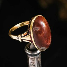 Band Rings Vintage Womens Jewelry Agate Declaration Ring Womens Wedding Engagement Ring Valentines Day Gift Aesthetic Jewelry AnillosL40402