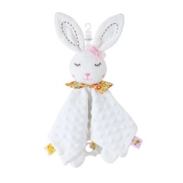 Baby Plush Stuffed Toys Security Tag Cute Stuffed Animal Blanket Comforter r Bunny Soothe Appease Towel Newborn Baby Shower Gift