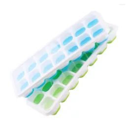 Baking Moulds Ice Square Tray With Lid 2 Pieces Easy-To-Resolve Silicone And Flexible 14 Suitable For Cold Drinks