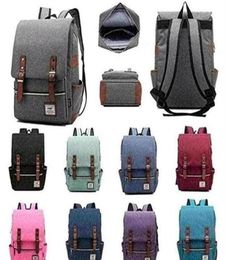 Vintage Laptop Bag Backpack Women Mens Knapsack School College Racksack Fits 15 inch Notebook Computer Bags Shoulderbag Bookbag Sa9060503