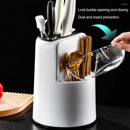 Kitchen Storage Capacity Utensil Holder For Cutters Chopsticks Spoons Versatile 360° Rotatable Cutter
