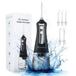 Irrigators Portable Oral Care Irrigator Cordless Water Dental Flosser Usb Rechargeable Water Jet Floss Tooth Pick with 5 Jet Tips 350ml