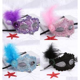 Other Festive Party Supplies Ball Top Hat Plus Side Feather Mask Little Princess Beauty Drop Delivery Home Garden Dhzht