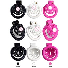 Sissy Mini Flat Chastity Cage Butterfly Cock Ring Slave Bondage Penis Lock Smooth Lightweight Abstinence Birdcage Sissy Penis Lock Adult Sex Toys