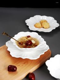 Plates Ceramic Bird's Nest Dessert Dish Dining Plate Set European Home Breakfast Bowl Dim Sum Embossed Fruit Simple