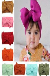 Kids Baby Girls Big Bow Turban Hair Band Wrap Wide Elastic Headband Hairbands Wraps 30 Solid COLORS INS Infant Newborn Hairband ha1250333