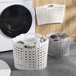 1pc Foldable Basekt Space Saving Dirty Clothes Organiser Household Plastic Hamper, Organisation and Storage Supplies for Bathroom Bedroom Laundry Room