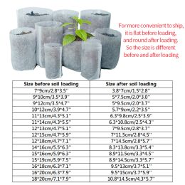 100pcs Garden Seedling Bag Plant Nursery Planter Flower Pots Non-woven Fabric Grow Bags Greenhouse Gardening Accessorise