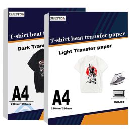 Paper Inkjet Heat Transfer Printing Paper TShirt Light dark black Fabric Transfer Paper for Cotton Garment Thermal Transfer Paper