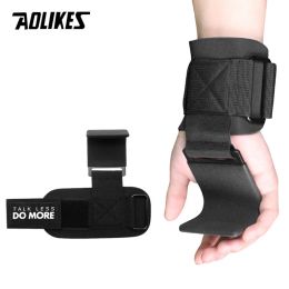 Lifting AOLIKES Weight Lifting Hook Grips Padded With Wrist Wraps HandBar Powerlifting Gloves Heavy Duty Pullups Hooks Gym Training