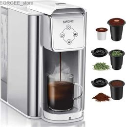 Coffee Makers 3-in-1 Capsule Coffee Machine - Single Serve Brewer for Coffee Pods Ground Coffee Loose Tea 6-12oz Brew Sizes Y240403