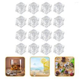 Vases 200 Pcs Simulated Ice Clear Fake Square Acrylic Cubes Artificial Vase Filler Faux Transparent