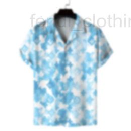 Men's T-Shirts Designer designer 2023 Spring New Casual 3D Print Loose Short sleeved Polo Collar Hawaiian Shirt for Men IDCC NUV2