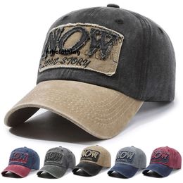 baseball cap Fashionable Men's Women's Baseball Washed Denim, Distressed Duckbill Hat, Spring and Autumn Casual Sun Hat