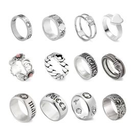 Rings Mens Womens Designer Rings Double G Shape Sier Couples Ring High Quality Version Spot Wholesale Jewellery