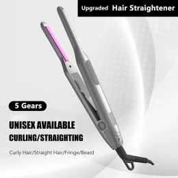 Irons Multifunctional Electric Hair Straightener 7mm Hot Heating Curling Iron Unisex Flat Iron Hair Straighting Splint Curler Tools