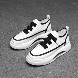 Casual Shoes Men's Leisure Party Banquet Dresses Original Leather Brand Designer Flats Shoe White Platform Sneakers Breathable Footwear