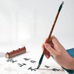 Wooden Writing Brushes Pen Sheep Hair Traditional Ink Chinese Calligraphy Set for Painting drawing Festival Couplets Write