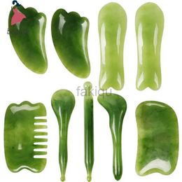 Massage Stones Rocks 1PCS Natural Jade Stone Guasha Massage Tool SPA Therapy GuaSha Massager GuaSha Tools For Body Health Care 240403