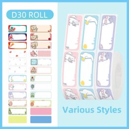 Paper D30 Mixed Color Label Phomemo Mini Label Printer Paper Printing Label Waterproof Antioil Price Scratchresistant Label Sticker