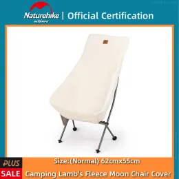 Furnishings Naturehike Outdoor Camping Moon Chair Cover Portable Cozy Cashmere Thermal Chair Cover Removable for Cleaning (without Chairs)