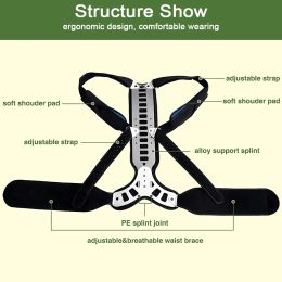 Spine Back Support Brace Improves Posture Corrector for Men Women Back Shoulder Neck Pain Relief Lumbar Support Straightener