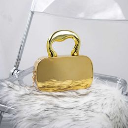 Trendy Acrylic Box Bag for Women s New Fashionable and Shiny Face Portable Small Square with Temperament Dinner Single Shoulder Crossbody 240403