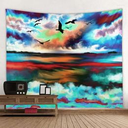 Tapestries Seascape Sailing Tapestry Hippie Home Living Room Decoration Bedroom Beautiful Ornament