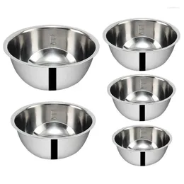 Bowls Kitchen Serving Household Metal Cooking Salad Bowl Home Tableware Stainless Steel Baking Sets For House Eating Tools