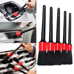 5PCS Car Detailing Brushes Clean Seat Detail Brush Car Wash Slit Brush for Cleaning Car Interior