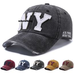 baseball cap Spring and Autumn Washed Old Letter Embroidered Baseball New Trendy Men's Outdoor Sports Women's Leisure Duck Tongue Hat