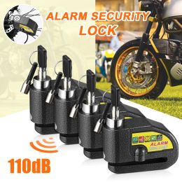 Anchtek Motorcycle Burglar Alarm Lock Waterproof Bicycle Alarm 110db Warning Security Lock Moto Disc Brake Padlock Accessories
