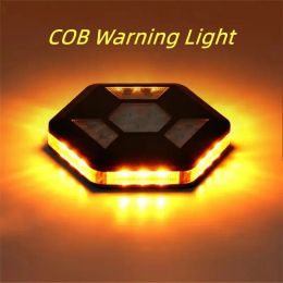 COB Warning Light Car Emergency Road Safety Strobe Light USB Rechargeable Magnetic Yellow White Signal Lamp Auto Trunk Led Light